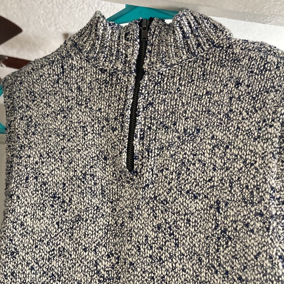 Sleeveless Knit Mini Dress for Fall with High Neck Collar - Picture 3 of 4